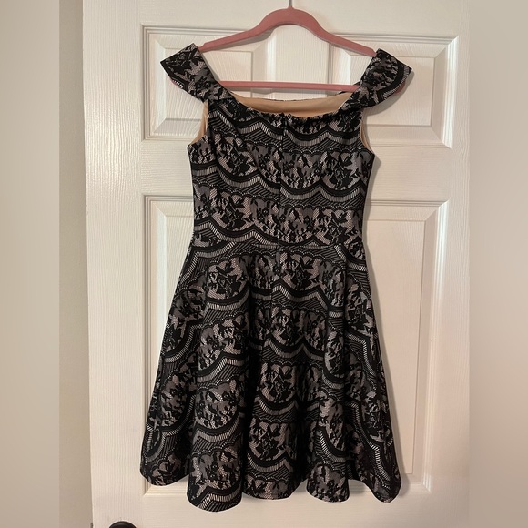 Black Lace Cocktail Dress - Picture 2 of 5